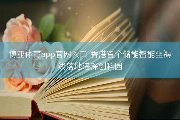 博亚体育app官网入口 香港首个储能智能坐褥线落地港深创科园