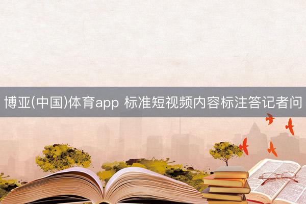 博亚(中国)体育app 标准短视频内容标注答记者问