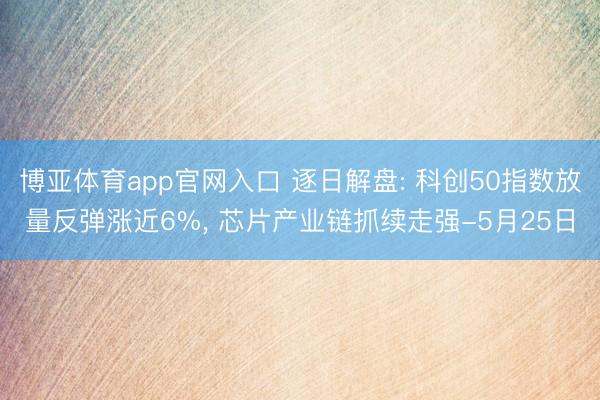 博亚体育app官网入口 逐日解盘: 科创50指数放量反弹涨近6%， 芯片产业链抓续走强-5月25日