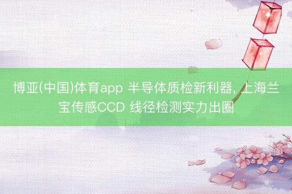 博亚(中国)体育app 半导体质检新利器, 上海兰宝传感CCD 线径检测实力出圈